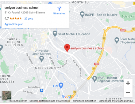 Googlemaps Campus Saint Etienne