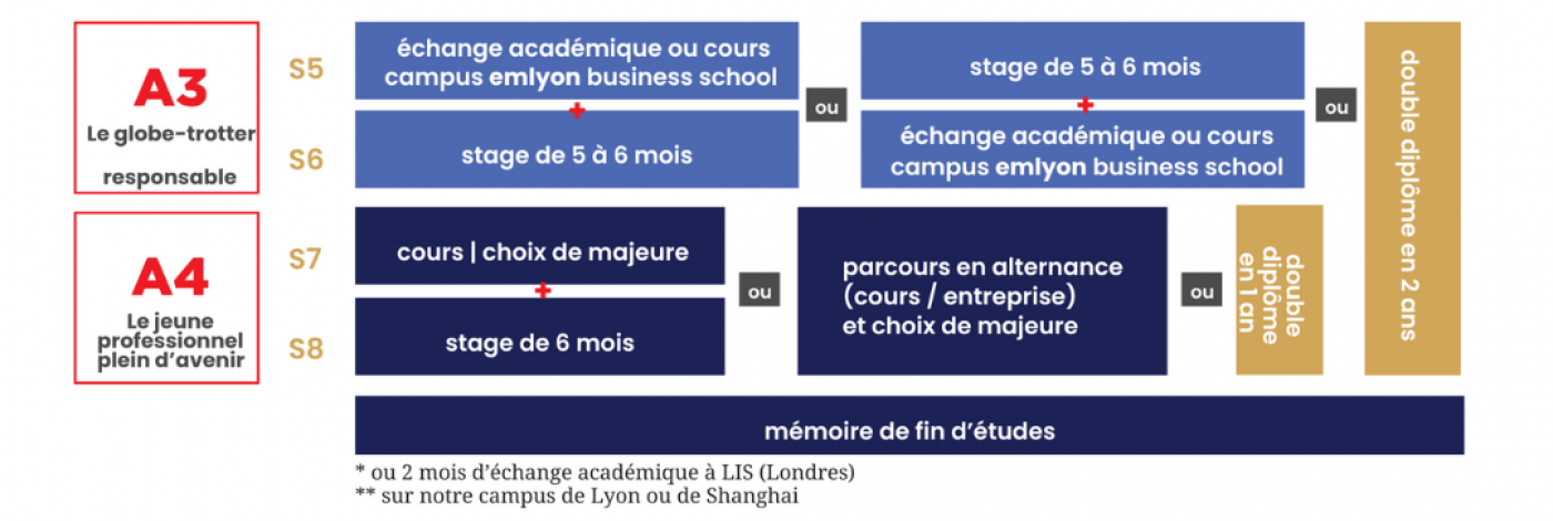 Structure programme BBA A3 + A4